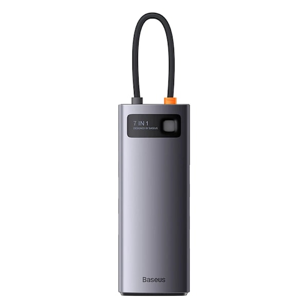 Hub 7in1 Baseus Metal Gleam Series, USB-C till 3x USB 3.0 + HDMI + USB-C PD + VGA + Ethernet RJ45