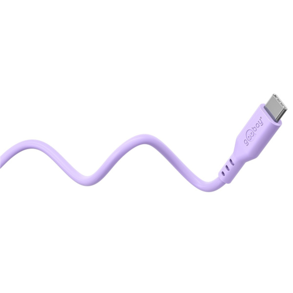 USB-C™-silikonekabel, 1,5 m, lila