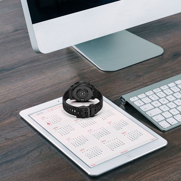 COROS Kellon silikoninen kaksisävyinen ranneke Musta 22 mm