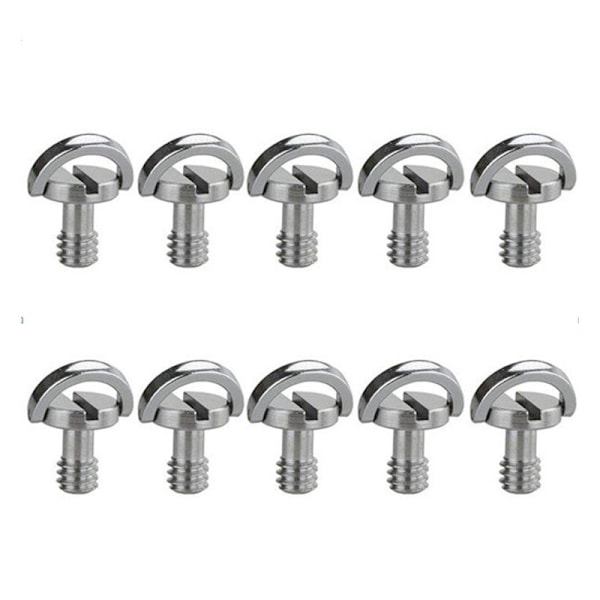 Kamerakonverteringsskruesæt, 10-Pak 1/4 Quick Release pladeskruer