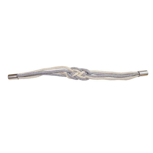 Flätade Magnetiska Gardinfästen, 2-pack White+Grey White+Grey