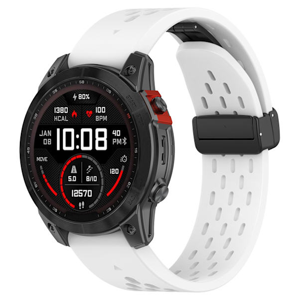 Klockarmband i Silikon för Garmin 22 mm - Vit Vit