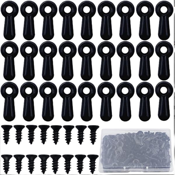 100 st bildramsstödbrädeklämmor med skruvar Black Black
