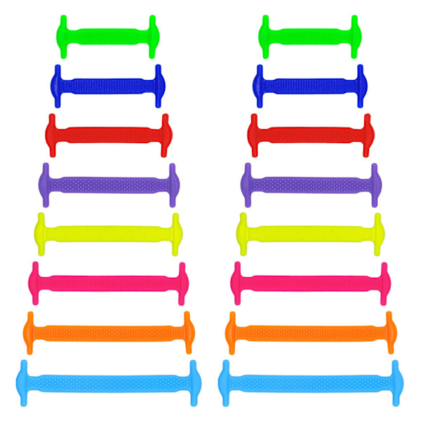 Bindefri elastiske snørebånd MultiColor