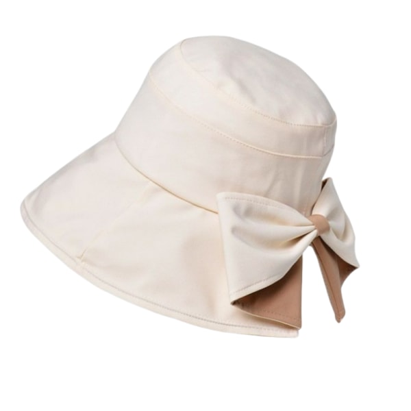 Sommar bowknot bucket hatt beige