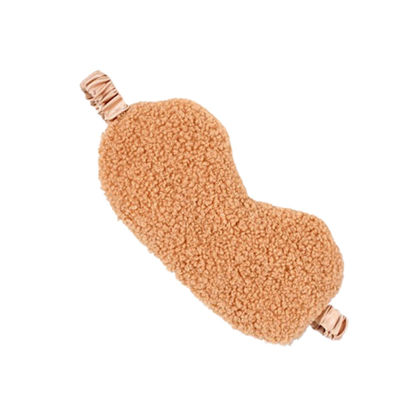 Plysch Sovmask med Teddy-Framsida Kaki