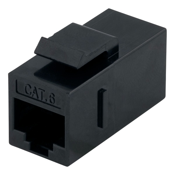 Cat6 Keystone coupler, unshielded, 2xRJ45, plastic, 180
