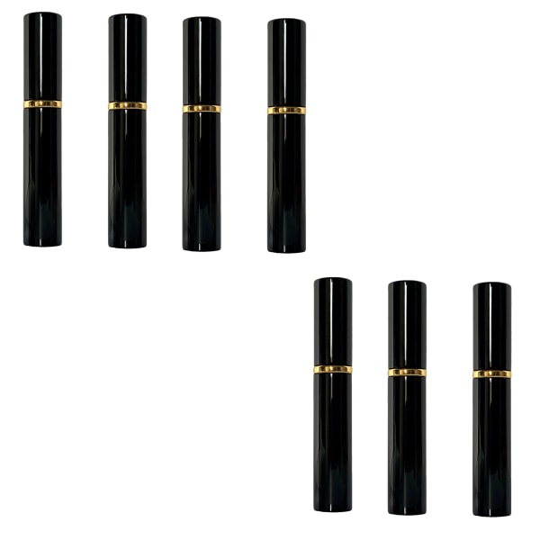 Mini genopfyldelig parfumeforstøverflaske 7-pak Sort 5 ml