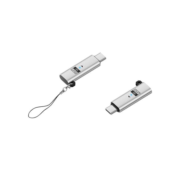 USB-C virtuel displayadapter EDID dummy-plug til 4K/60Hz HDR forebygger bærbar søvn i fjernbrug, plug-and-play, LED-indikator og kompakt aluminiumhus Silver