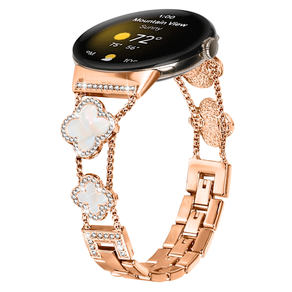 Cloverlink-kedja för Google Pixel Watch Rose guld