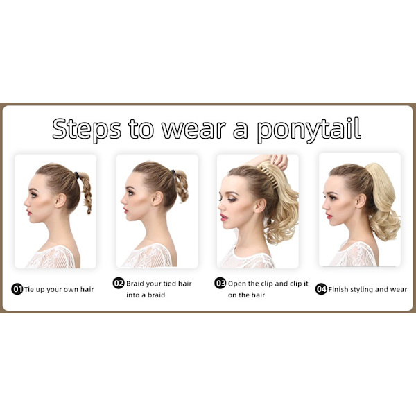 Golden Short Curly Clip-in Hestehale Hair Extension