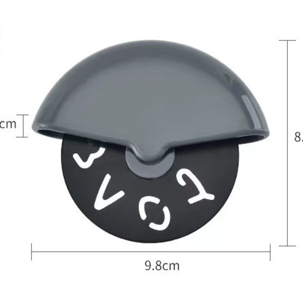 Rostfritt Stål Rund Rullande Pizzaskärare Grey Grey