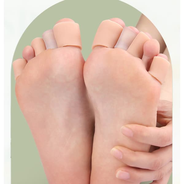 Rörformade Tåskydd i Gel, 5-pack Beige S Beige S