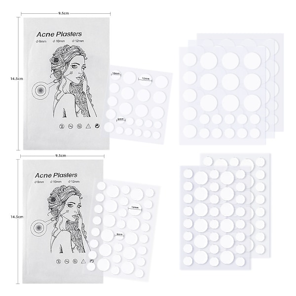Invisible Hydrocolloid Acne Patch - 36 plåster per ark