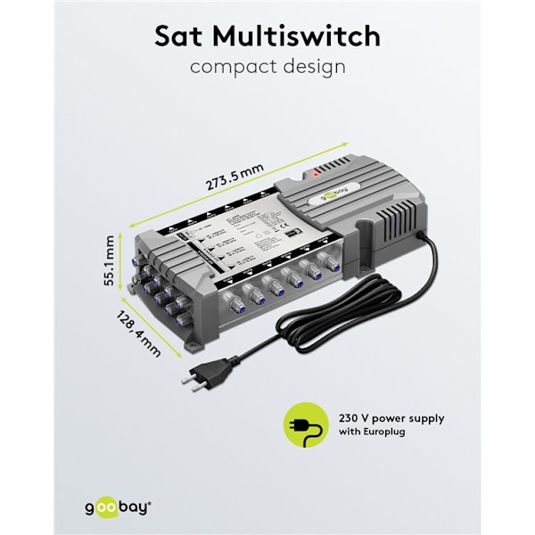 Sat multi-switch 9 ingångar/12 utgångar