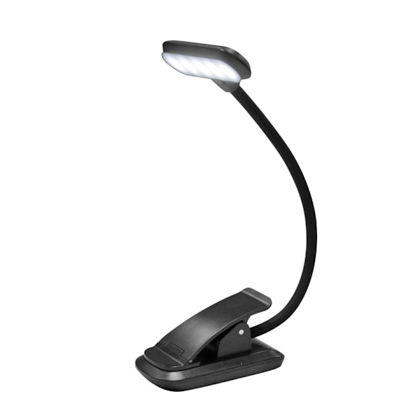 Bogklemme Lampe: Bærbar LED Læselampe Sort