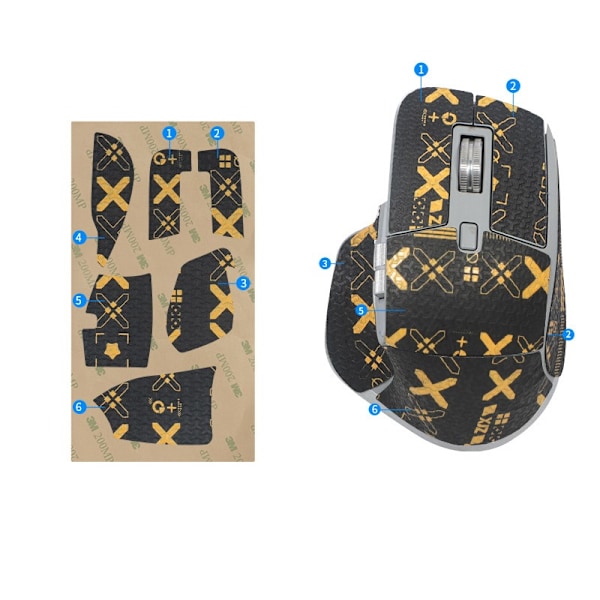 Forbedrede Grip Mouse Stickers til Logitech MX Master 3/3s Guld