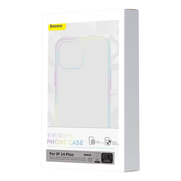 Baseus Crystal Series Magnetic Case til iPhone 14 Plus + hærdet glas
