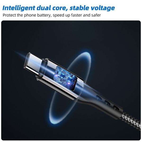 USB-C PD snabbladdningskabel 100 W Svart 2 m