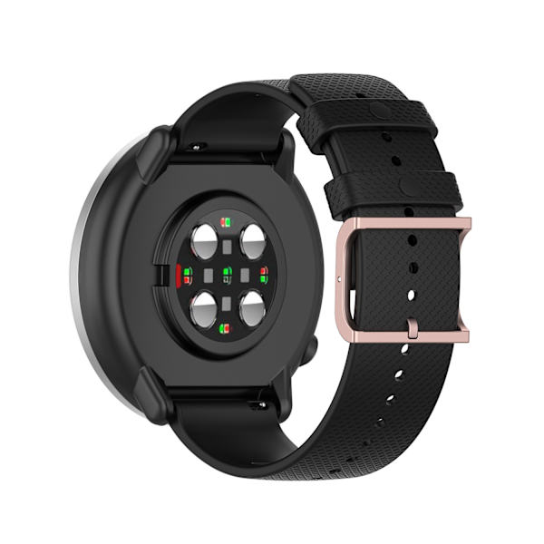 Bowener GRIT X Soft Silikone Armbånd Urrem til Samsung Galaxy Watch 20mm Sort