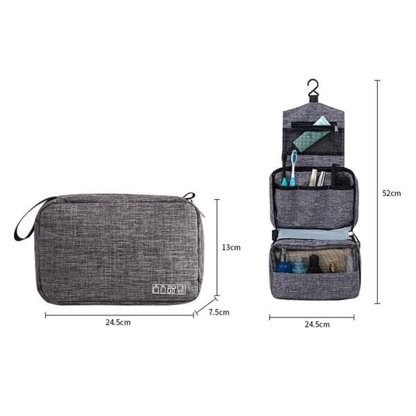 Toilettaske med rem Grey Grey