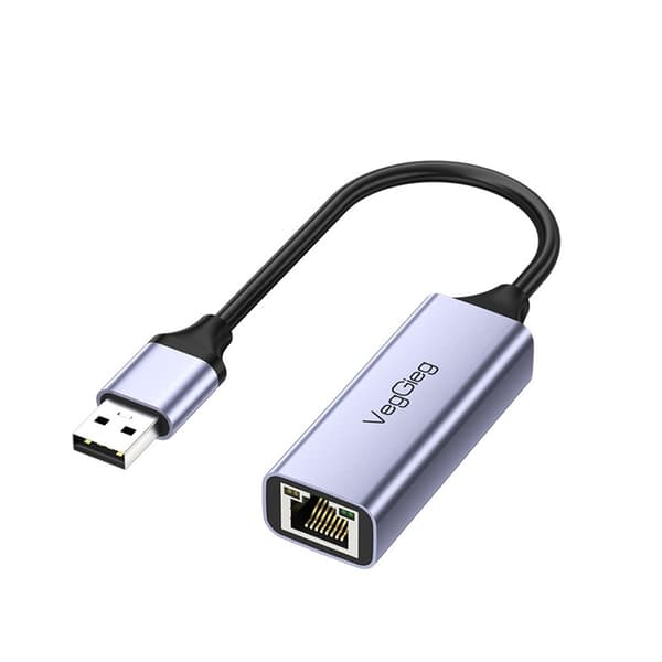 USB til Gigabit Ethernet Adapter - Aluminiumlegering, Højhastigheds 2.5G Kablet Netværksforbindelse