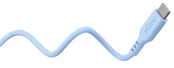 USB-C™-silikonekabel, 1,5 m, blå