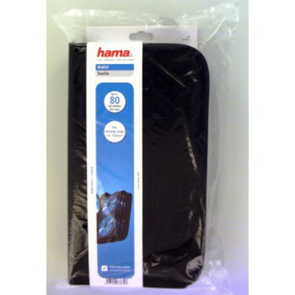 HAMA CD-Väska Nylon Svart För 80 CD