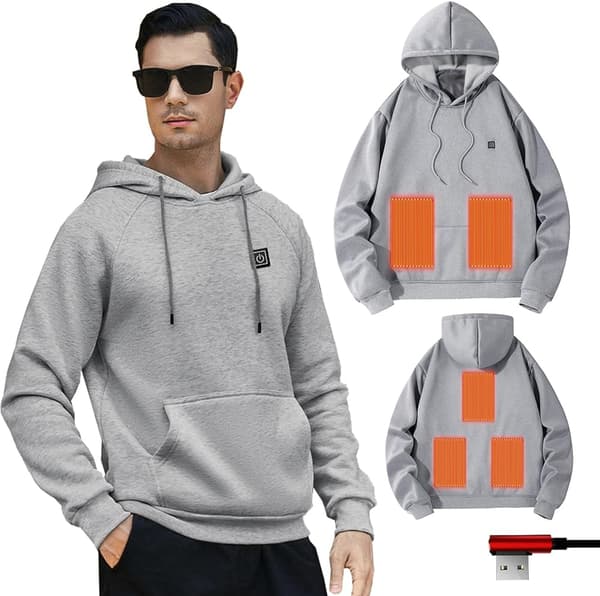 5 Zone Opvarmet Vest Grey L Grey L