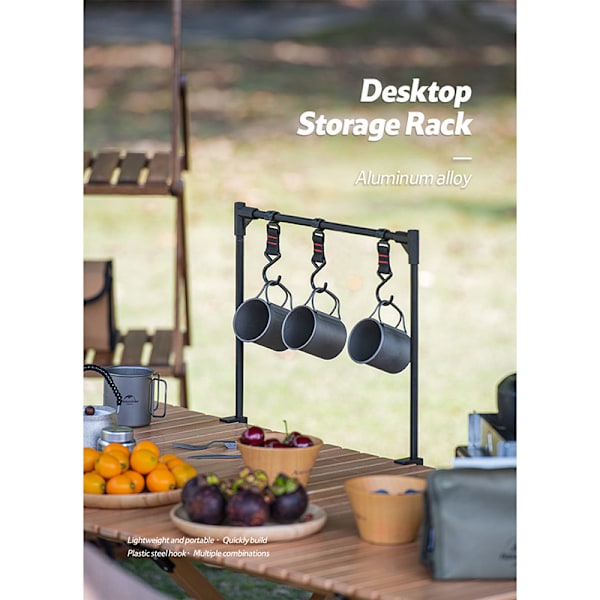 Camping Lantern Stand med förvaringsställ E
