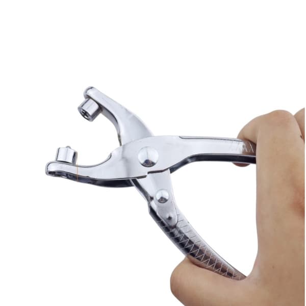Multifunktions maljetang sæt med 200 maljer - rustfrit stål og messing, ergonomisk greb til stansning og montering af maljer på lærred, læder og stof