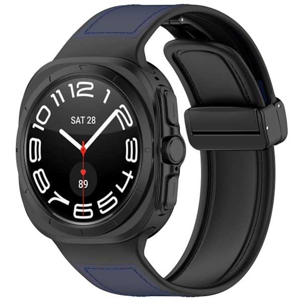 Samsung Watch Ultra 47 mm:n silikoniranneke magneettilukolla Sininen