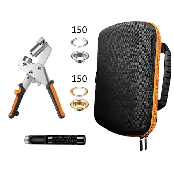 Eyelet Tool Kit, jossa 300 sarjaa ja käsipihdit