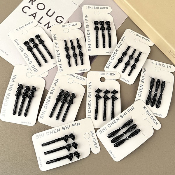Bangs clips hårspännen för lugg 3-delad model 1
