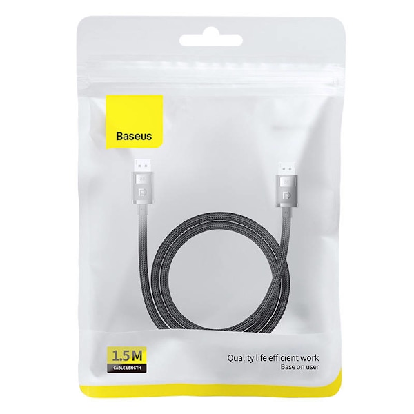 DP 8K till DP 8K kabel Baseus High Definition 1,5 m (svart)