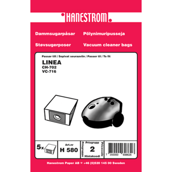 Dammsugarpåsar LINEA CH-702, VC-716, CJ053