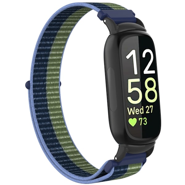 Nylon Loop Hook and Loop Rem Kompatibel med Fitbit Inspire 3 - Fås i Flere Farver MultiColor MultiColor