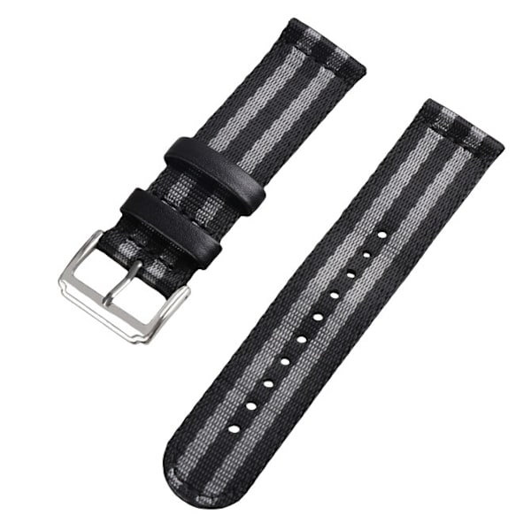 Nylonflätad klockarmband för Huawei Watch GT4 Svart+grå 20 mm