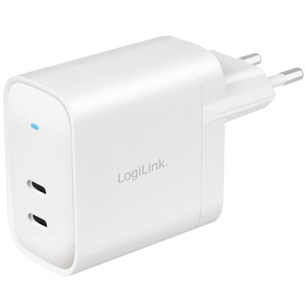 LogiLink USB-laddare 2 x USB-C PD 65W GaN