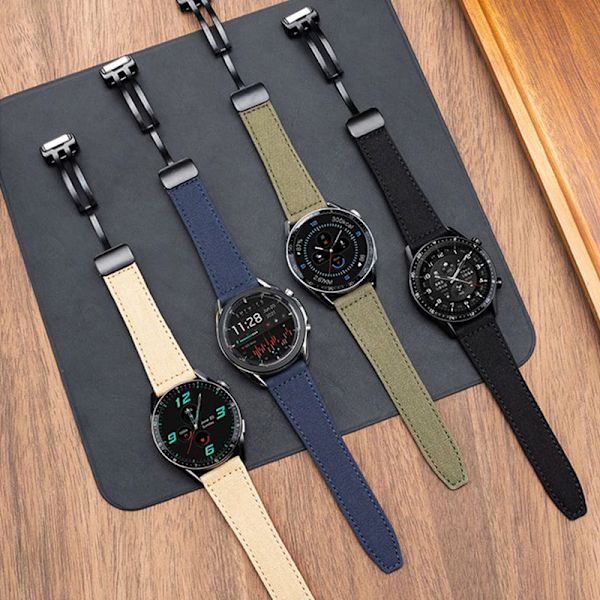 22 mm Klockarmband i Nylon för Huawei Watch 4 Pro Blå
