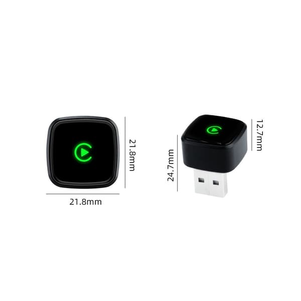 Trådløs CarPlay Adapter - D07 Sølv 2-i-1 til Apple & Android Telefoner - Problemfri Forbindelse