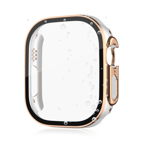 Cover+Screen Protector Film til Apple Watch 9/8/7 45mm Rose guld