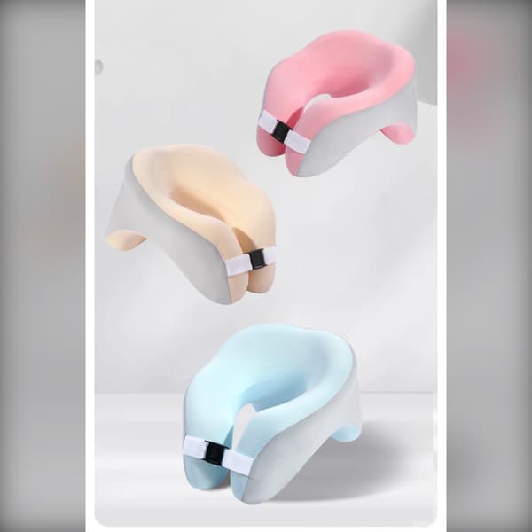 Ergonomisk kontor lur pude - Multifunktionel memory foam sovepude til skrivebord, ideel til DK kunder Blue Blue
