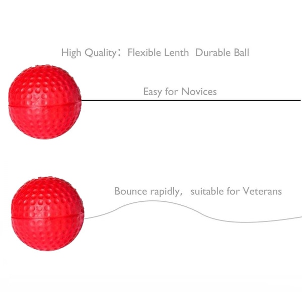 Pannbandsboxning - reflexboll med pannband - röd Röd M Röd M