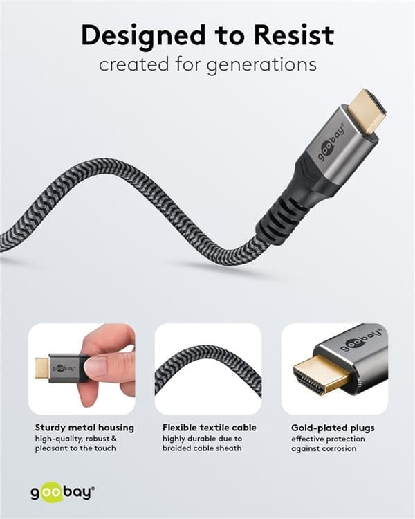 High Speed HDMI™ -kaapeli Ethernet-liitännällä