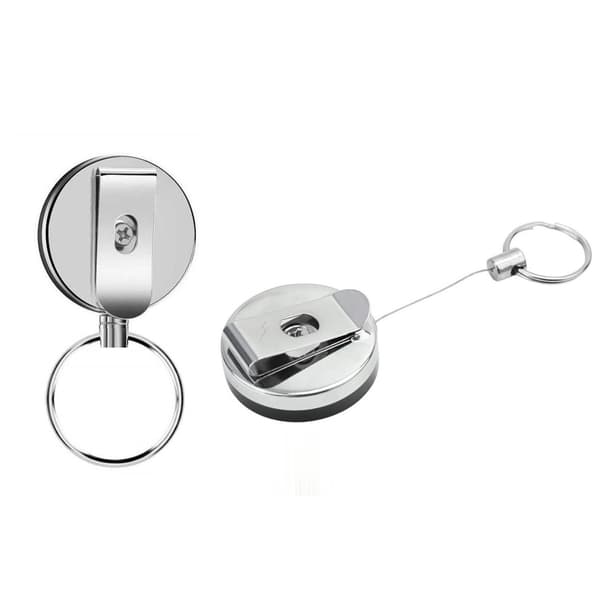 Avainrengas jojo-toiminnolla ja teräskaapelilla 2-pack
