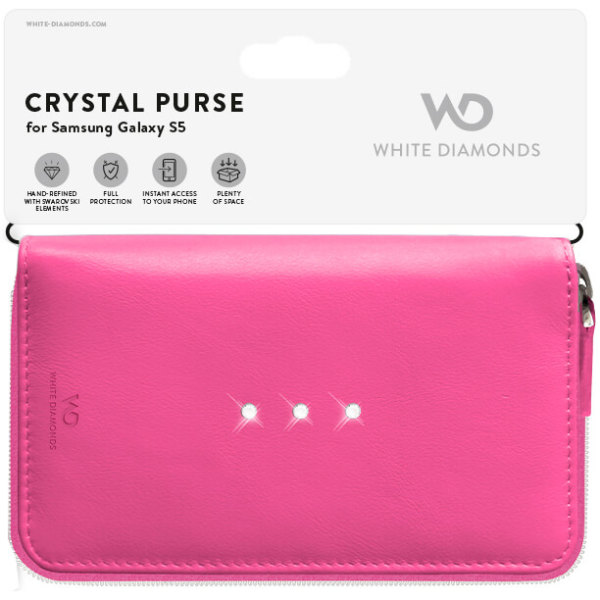 WHITE DIAMONDS WD Crystal Purse 5" Universal Rosa