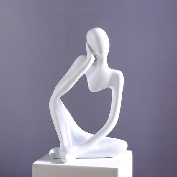 Abstrakti ajattelijahahmo - moderni sisustuselementti White White