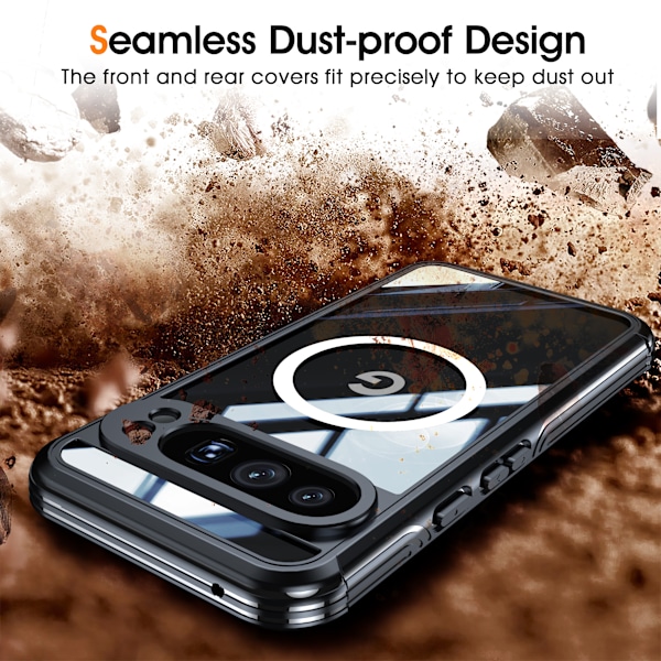 Beskyttelsescover til Google Pixel 9 Pro XL med 360° magnetisk stativ Google Pixel 9 Pro Sort