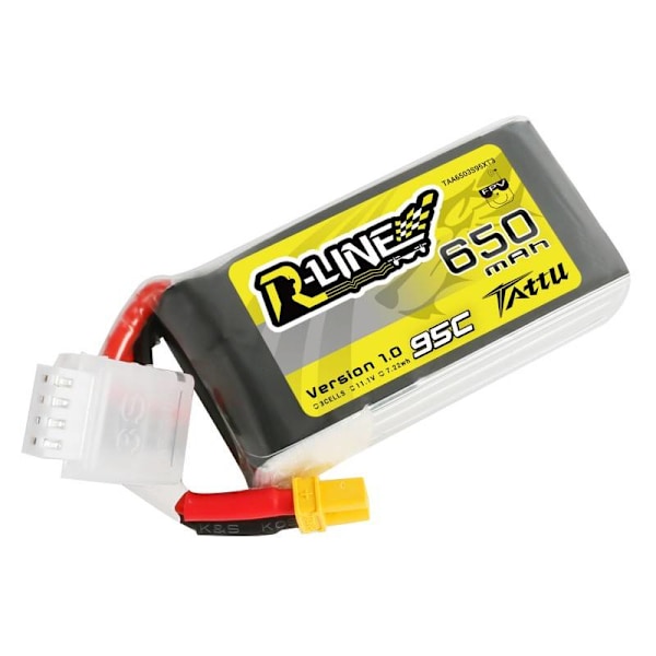 Batteri Tattu R-Line 650mAh 11,1V 95C 3S1P XT30 Lipo